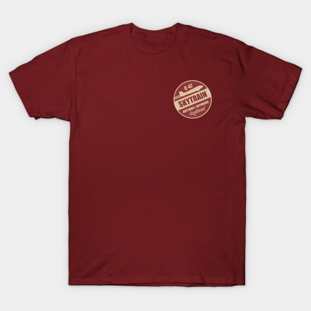 C-47 Skytrain (Small logo) T-Shirt by TCP